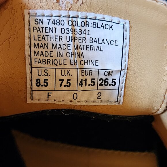 Men's Size 8.5 Skechers 7480 Feel The Comfort Black Leather Lace Up Work Shoes - Picture 8 of 8